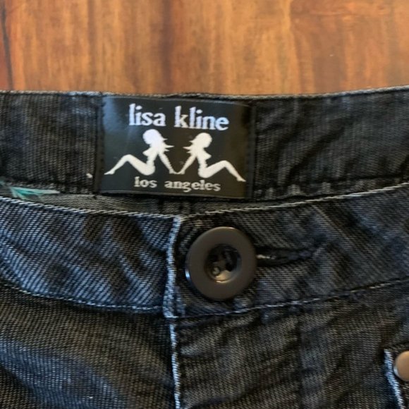 Lisa Kline LA Dark Blue Boho Corduroy Short Sz 9 - Picture 3 of 7